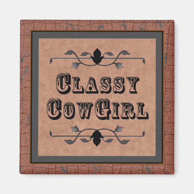 Western Cowgirl magnet (Front)