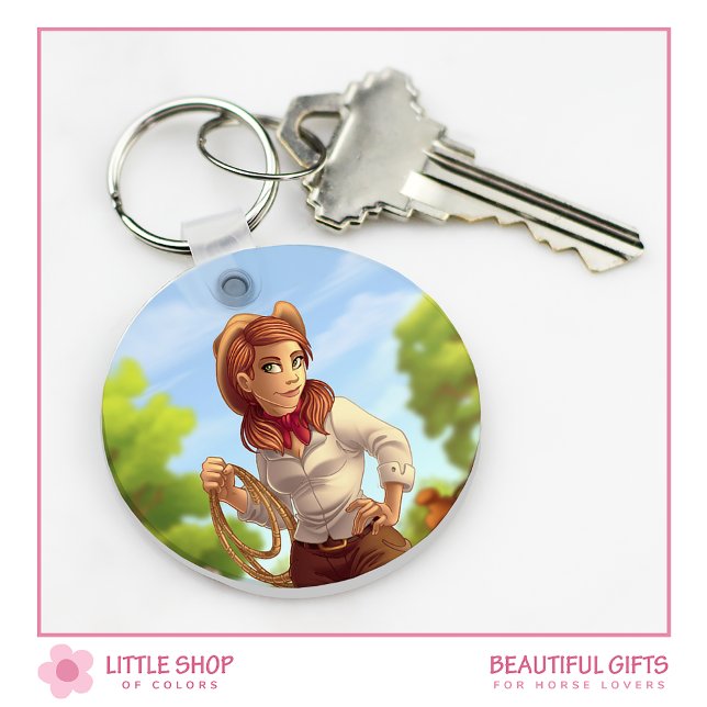 Western Cowgirl Monogrammed Key Ring (Creator Uploaded)