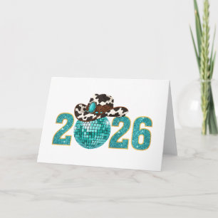 Western Cowgirl New Year 2026 Card
