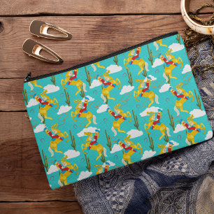 Western Cowgirl Retro Patterned Accessory Pouch