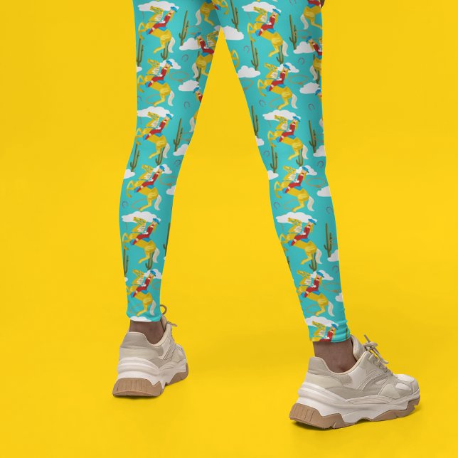 Western Cowgirl Retro Patterned Leggings (Creator Uploaded)