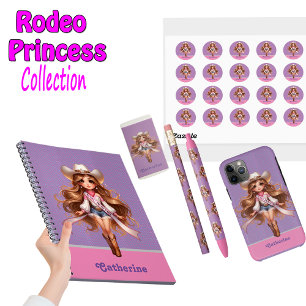 Western Cowgirl Rodeo Princess 1 Personalized Notebook
