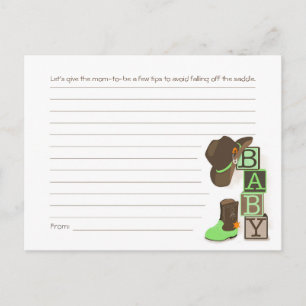 Western Cowpoke Mum Tips Card