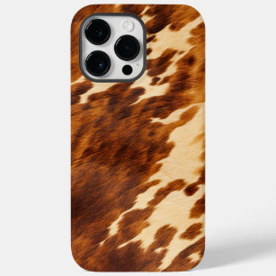 Western Cream Brown Cowhide Case-Mate iPhone 14 Pro Max Case