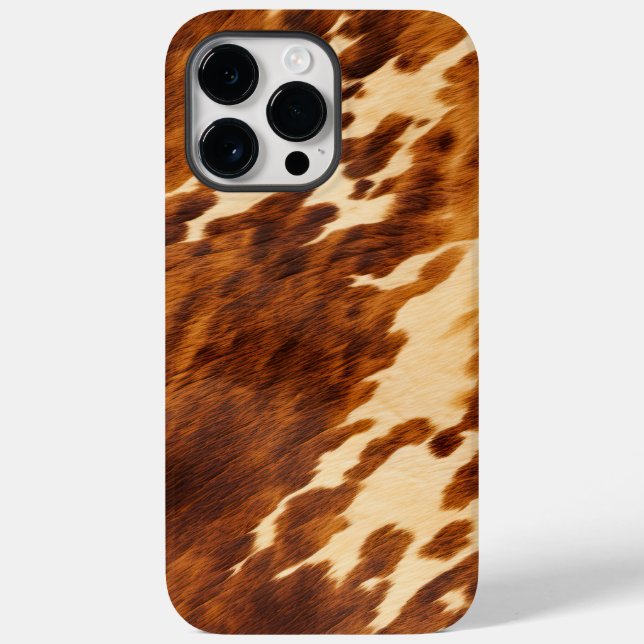 Western Cream Brown Cowhide Case-Mate iPhone Case (Back)