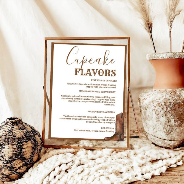 Western Cupcake wedding menu sign dessert sign (Creator Uploaded)