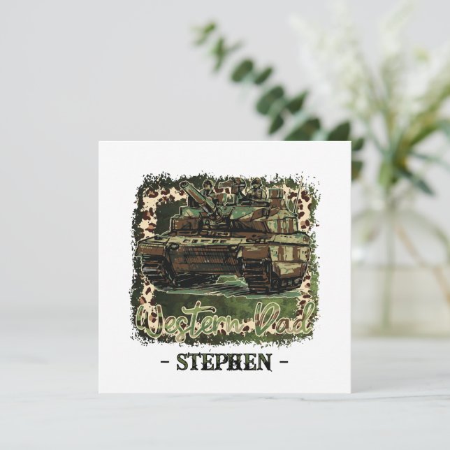 Western Dad Military Tank Camouflage (Standing Front)