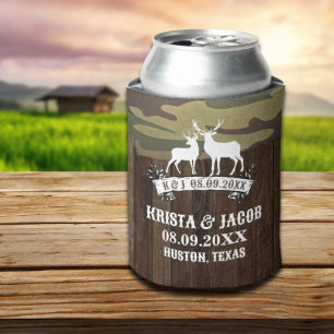 Western Deer The Hunt Is Over Wedding Favour Can Cooler