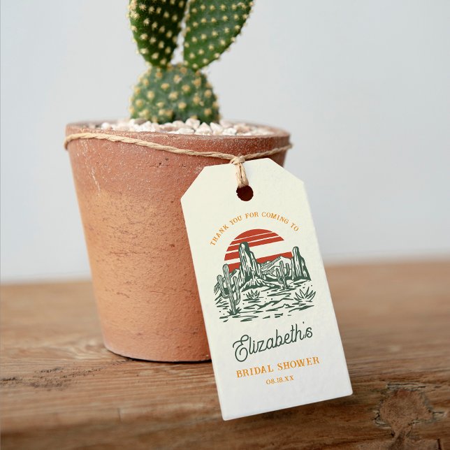 Western Desert | Bridal Shower Gift Tags (Creator Uploaded)