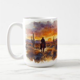 Western Desert Landscape Cowboy Coffee Mug
