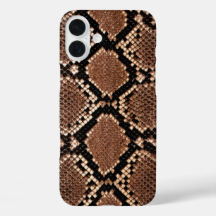 Western Diamondback Rattlesnake Skin iPhone 16 Plus Case