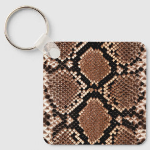 Western Diamondback Rattlesnake Skin Key Ring