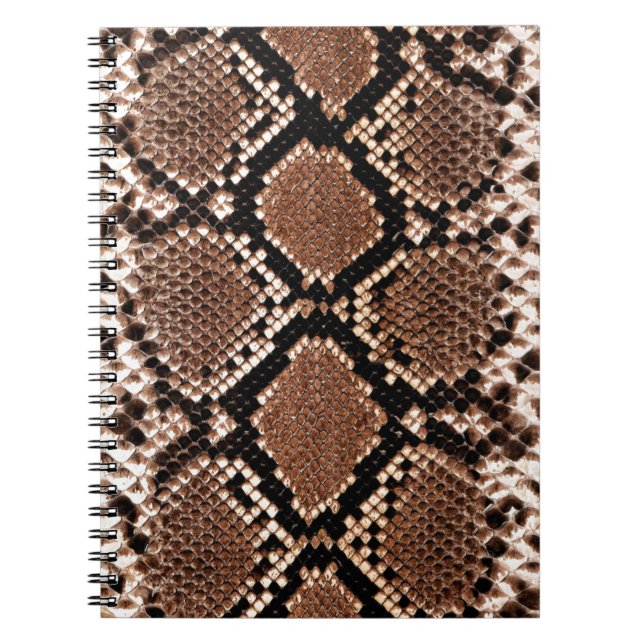 Western Diamondback Rattlesnake Skin Spiral Notebook (Front)