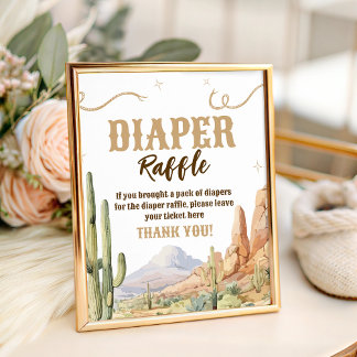 Western Diaper Raffle Sign