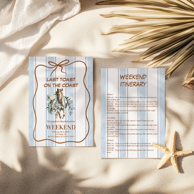 Western Dream  Coastal Horse Bachelorette Invitation (Creator Uploaded)