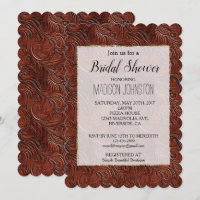 Western Elegant Brown Leaf Cowgirl