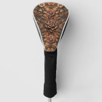 Western Embossed Brown Floral Leather Look