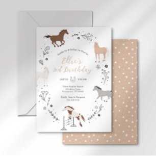 Western Equestrian Birthday Invitation