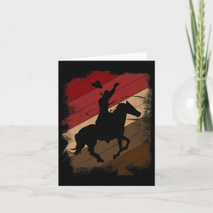 Western Equestrian Farmer Horseback Riding Gift Ho Card