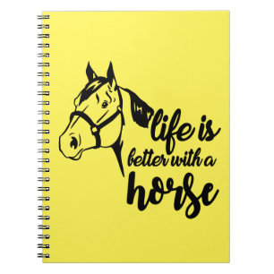 Western Equestrian Gift Horseback Riding Horse No Notebook