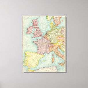 Western Europe communications Canvas Print