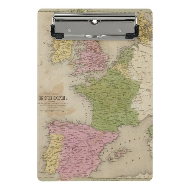 Western Europe Mini Clipboard (Front)