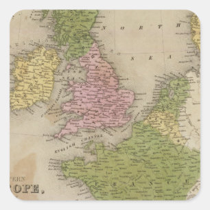 Western Europe Square Sticker