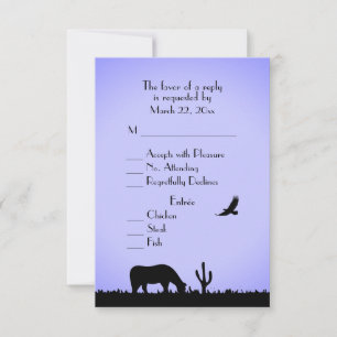 Western Event RSVP Card with Entree Choice