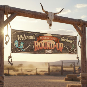 Western Family Reunion Round-Up Welcome ID1318 Banner