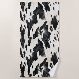Western Farm Animal Cow Country Beach Towel