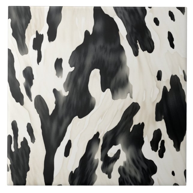 Western Farm Animal Cow Tile (Front)