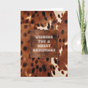 Western Farm Brown Cream Cowhide Card