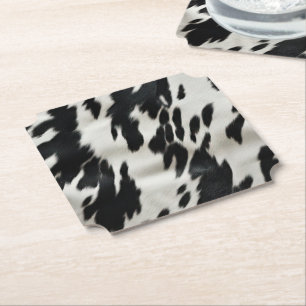 Western Farm Cowhide Paper Coaster