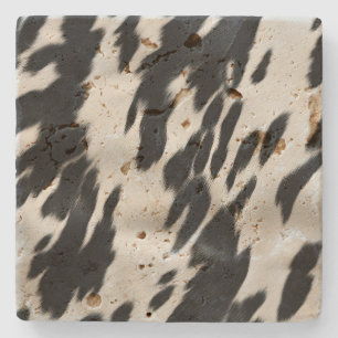 Western Farm Cowhide  Stone Coaster