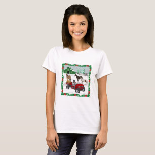 Western Farm Horse Ranch Red ATV Dog and Barn T-Shirt