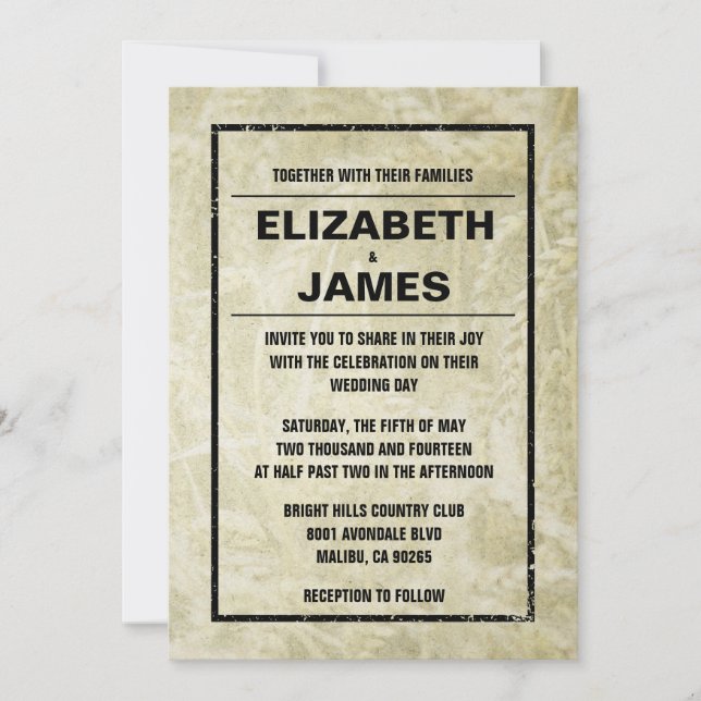 Western Farm Wedding Invitations (Front)