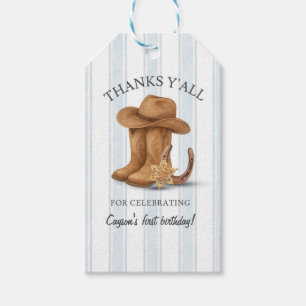 Western First Birthday   Cowboy   First Roundup Gift Tags