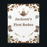 Western First Rodeo Birthday Party Fleece Blanket<br><div class="desc">Western First Rodeo Birthday Party Fleece Blanket</div>