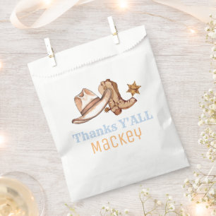 Western First Rodeo Birthday Party Paper Plate Favour Bags