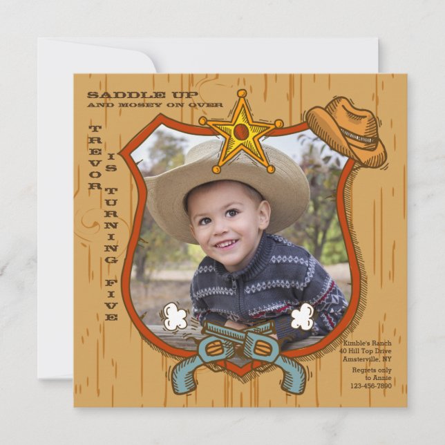 Western Frame Photo Invitation (Front)