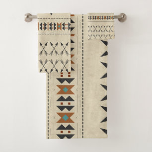Western Geo Tribal Bath Towel Set