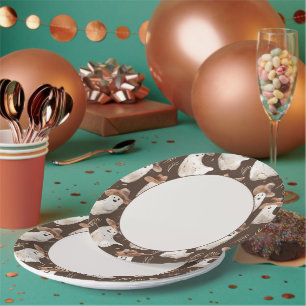 Western Ghosts Halloween Hoedown Party Paper Plate