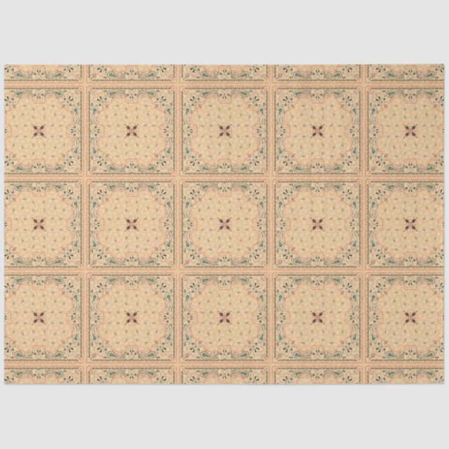 Western Gold Bandanna Decoupage Tissue Paper (Front)