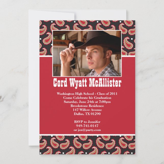 Western Graduation Invitation (Front)