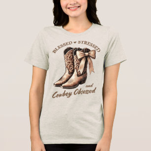 Western Graphic - Cowboy Obsessed Tri-Blend Shirt