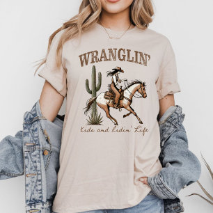 Western Graphic T-Shirt - Wrangling Kids Tri-Blend Shirt