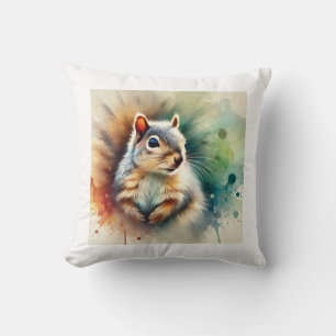 Western Gray Squirrel 220924AREF123 - Watercolor Cushion
