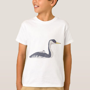 Western Grebe watercolor bird art T-Shirt