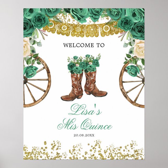 Western Green Hunter Charra Welcome Sign (Front)