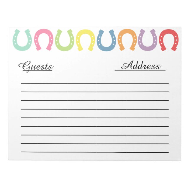 Western Guest/ Memory Book Note Pad (Front)